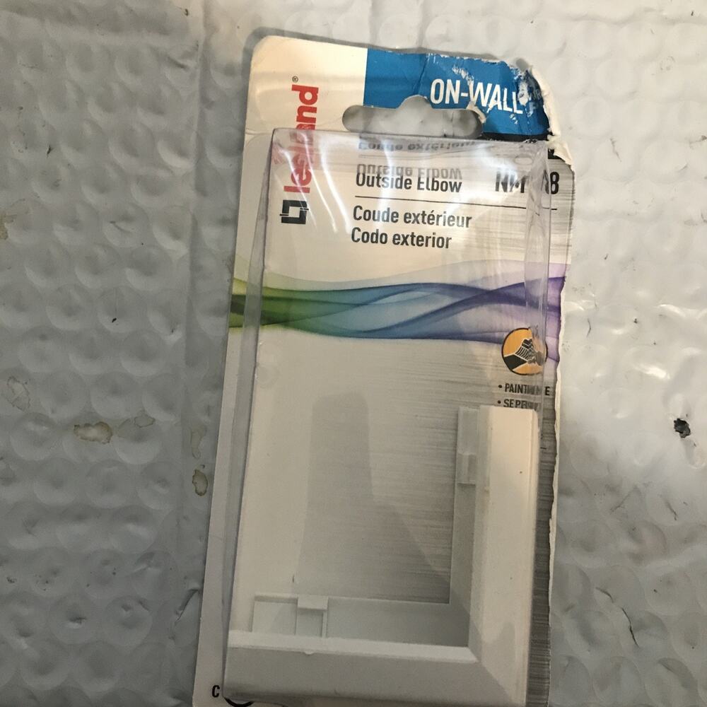 Wiremold NMW8 On-Wall White Plastic Electrical Outside Elbow 1-5/16 Dia. in.